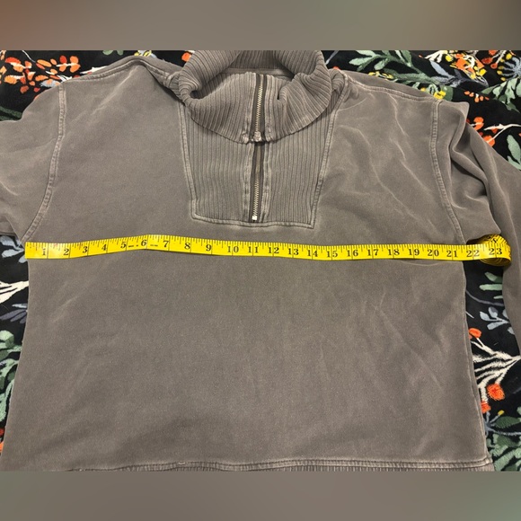 C&C California Gray Cotton Blend Half-Zip Pullover - Picture 5 of 10